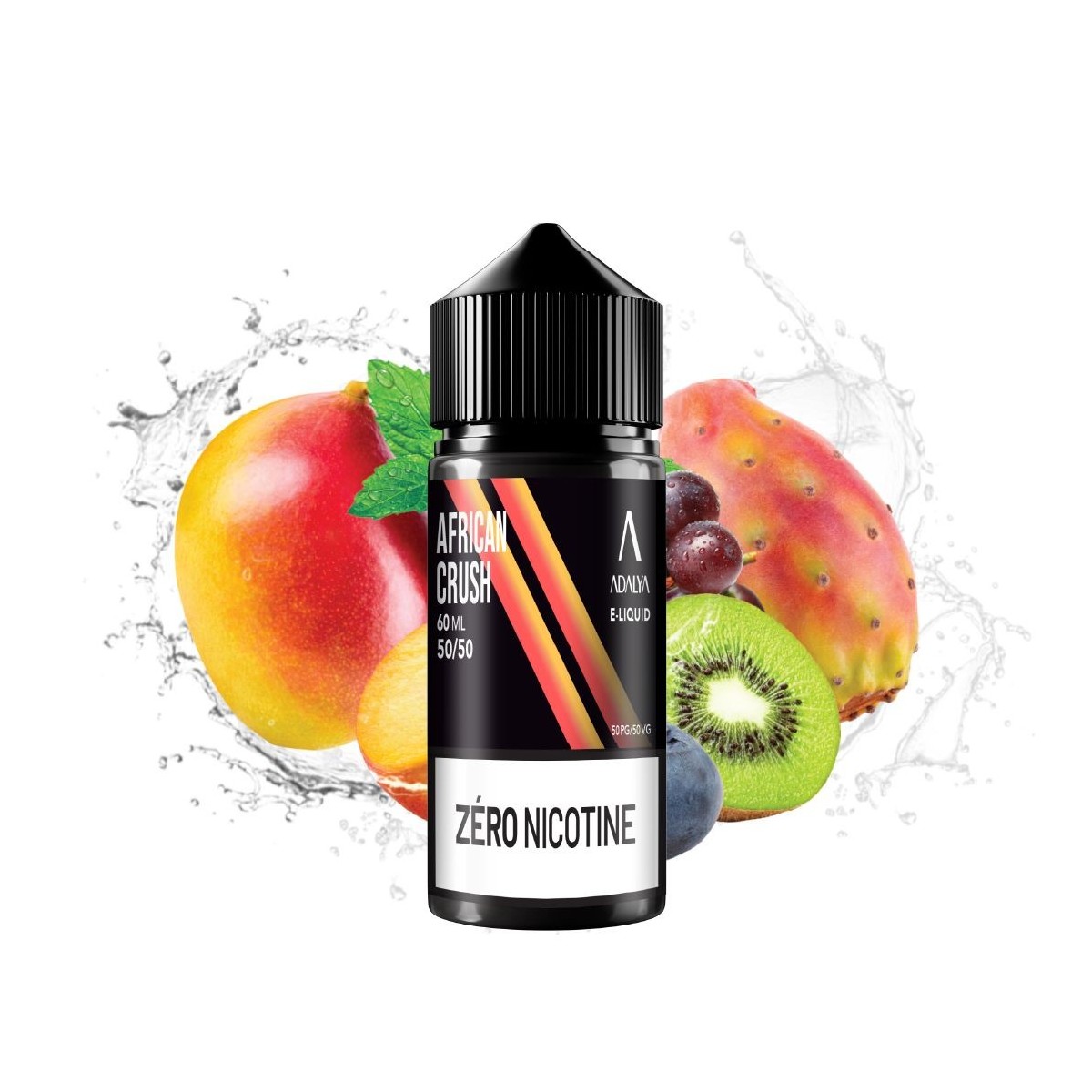 E-liquide Adalya 60 ml – 50/50 PG/VG – Zéro nicotine (multi-saveurs)