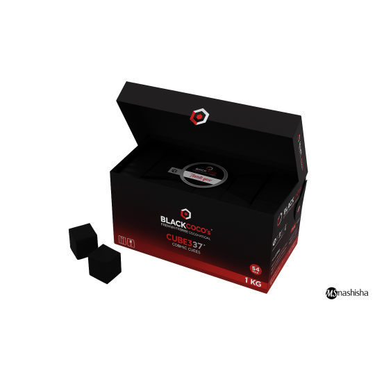 Charbon Naturel BLACKCOCO’s Cubes27+ – 1 kg | Charbon de Coco Premium pour Chicha