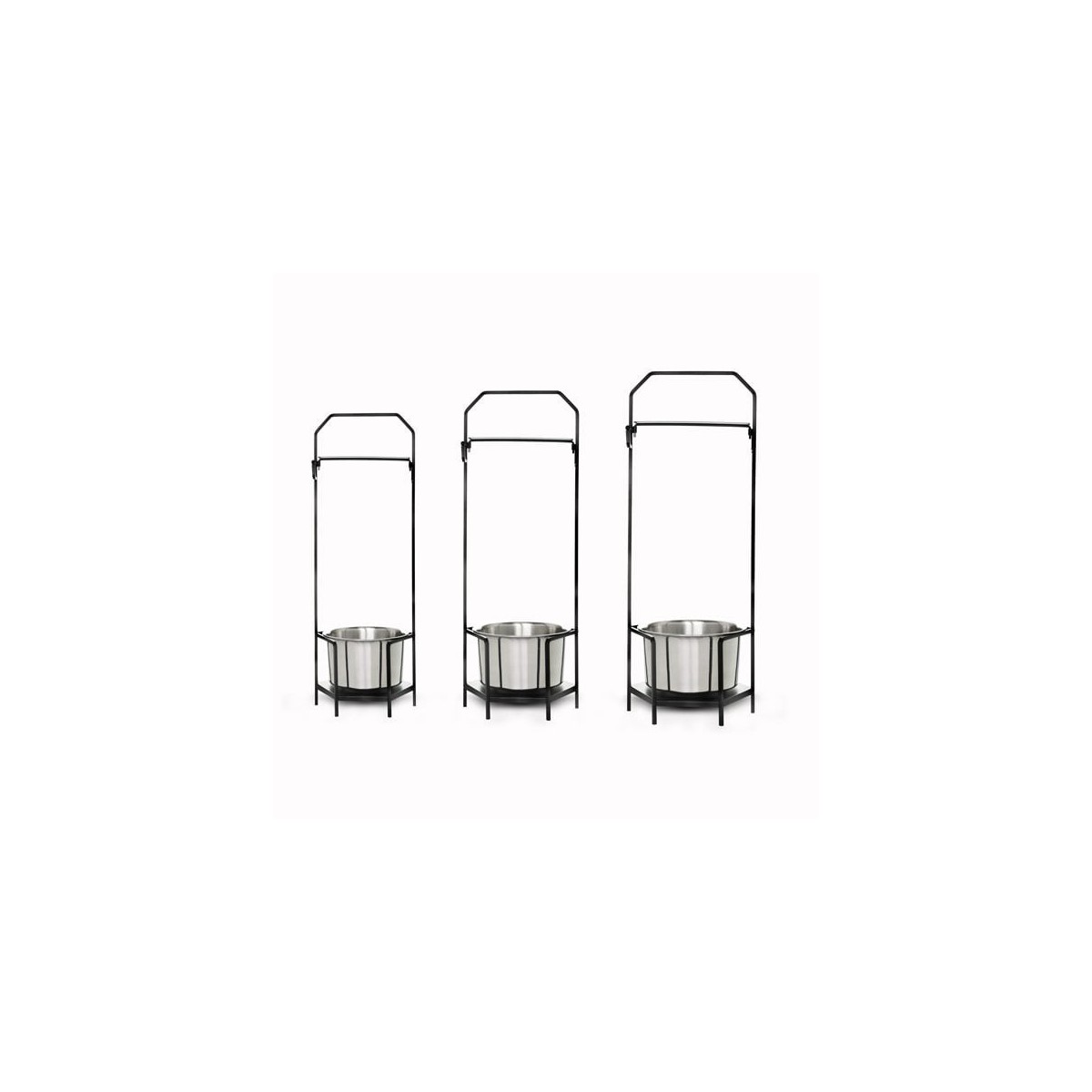 Porte-Charbon Professionnel "Vertical Tower" – Acier & Inox – 3 Tailles (45, 50, 55 cm)