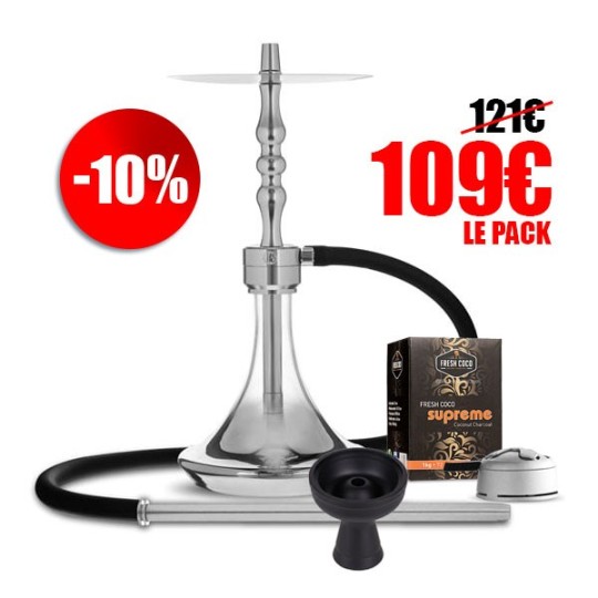 copy of Pack Full 360° – Chicha tout équipé + Gunshot 200g + Allume-charbon