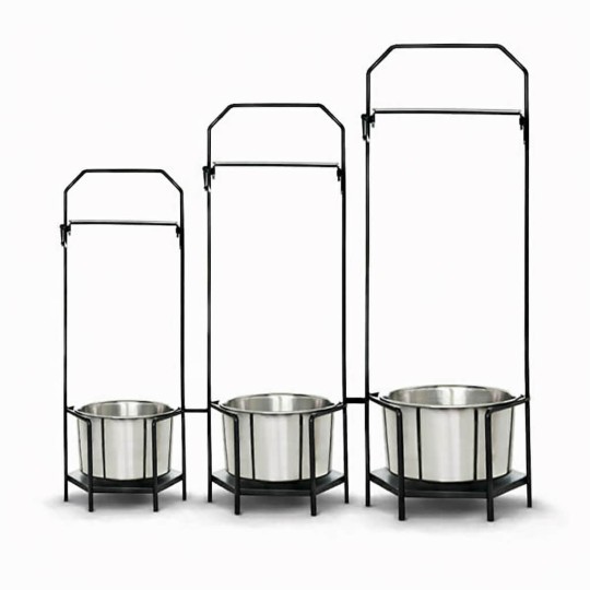 Porte-Charbon Professionnel "Vertical Tower" – Acier & Inox – 3 Tailles (45, 50, 55 cm)