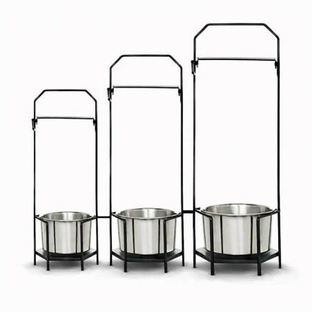 Porte-Charbon Professionnel "Vertical Tower" – Acier & Inox – 3 Tailles (45, 50, 55 cm)