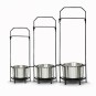Porte-Charbon Professionnel "Vertical Tower" – Acier & Inox – 3 Tailles (45, 50, 55 cm)