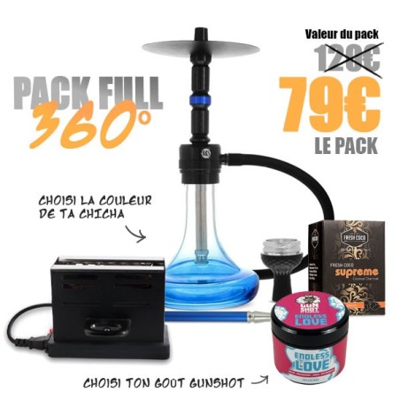 Pack Eclypse + Charbon + allume-charbon + Goût - Un pack chicha tout inclus