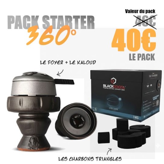 Pack Starter 360 : Charbon BlackCoco's + Foyer Ramses + kaloud - Un pack pour bien commencer