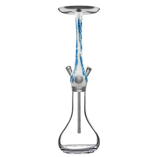 Chicha Wookah Artic Blue avec vase Smooth transparent