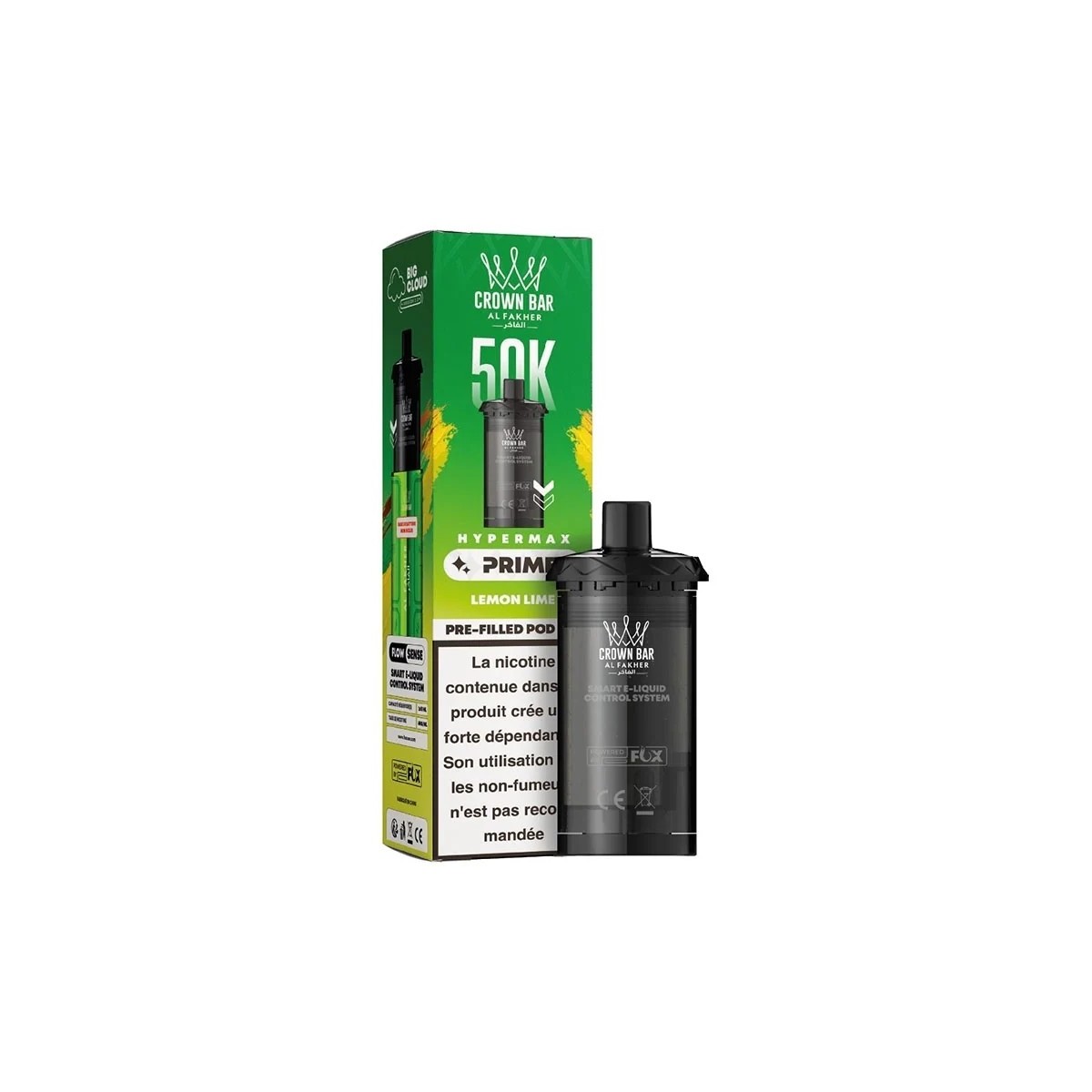 Cartouche Crown Bar HyperMax Prime 50K 10 ml- Al Fakher