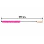 Brosse de nettoyage chicha grand format 0,90 cm manche bois poils roses