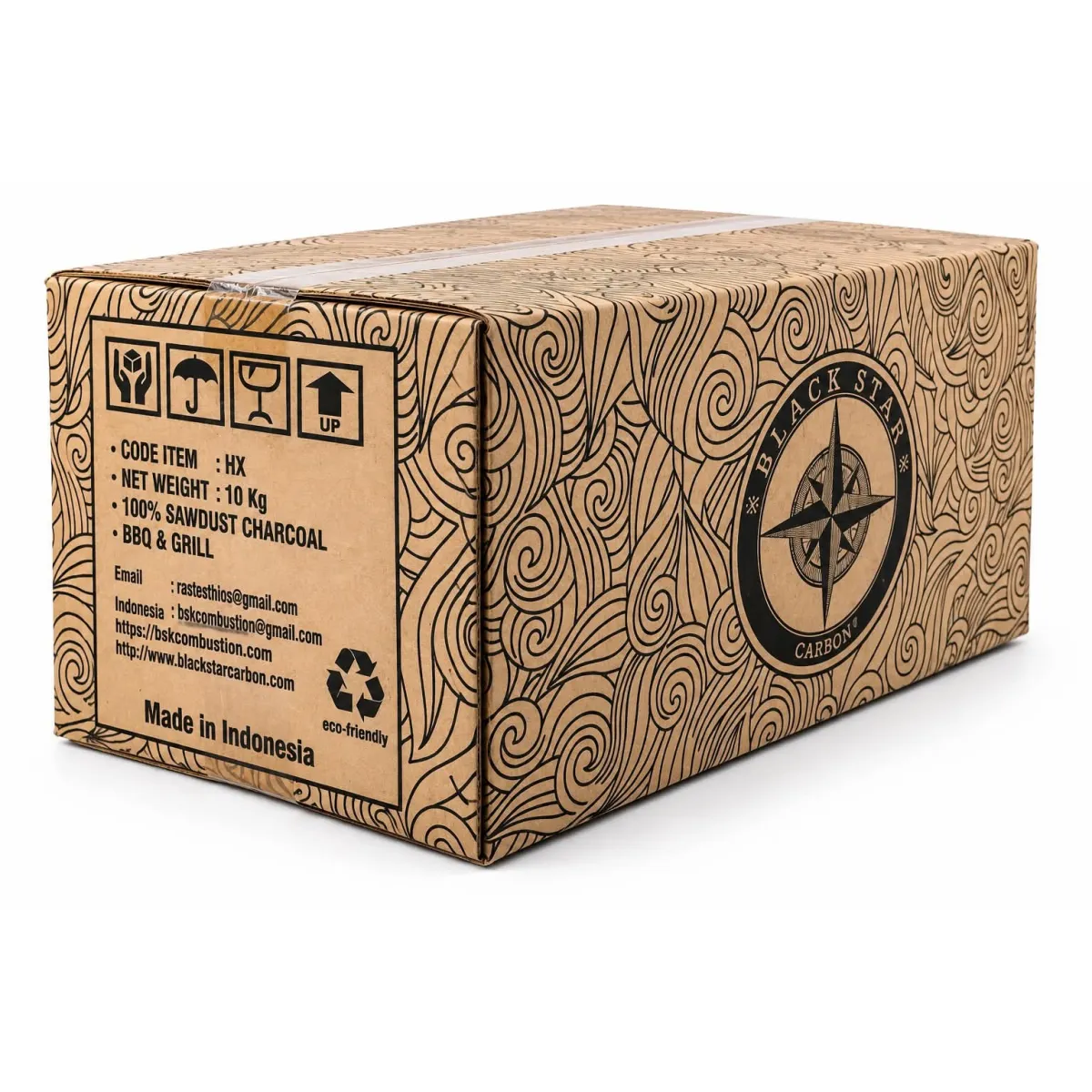 Charbon Naturel Briquettes Hexagonales pour Chicha & Barbecue