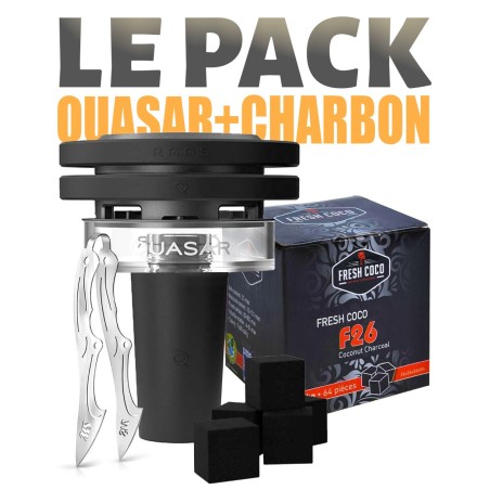 Pack Quasar RAAS 2 + Charbon Naturel Fresh coco + Pince MS