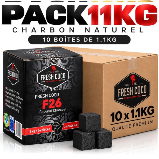 Charbon naturelle Fresh Coco F26 Cube