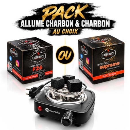 Pack Allume Charbon MS Classic Plate 600W + Fresh coco F26 ou Supreme
