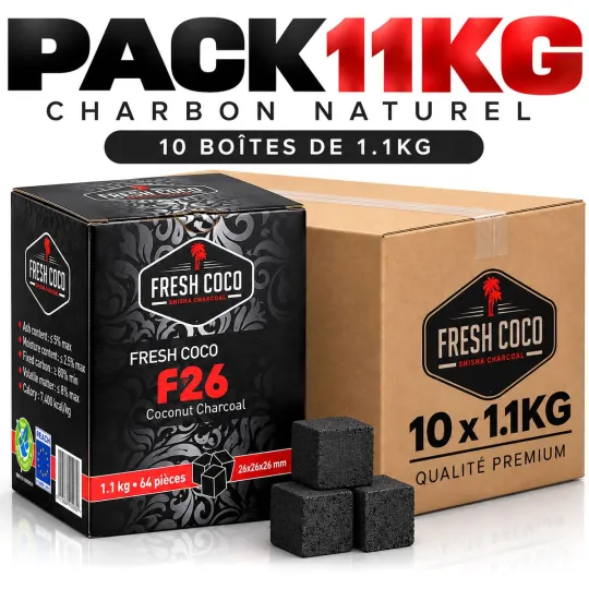 Charbon naturelle Fresh Coco F26 Cube