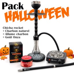 Pack halloween ms Rocket avec charbon naturel et allume charbon.